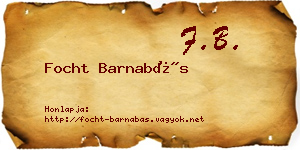 Focht Barnabás névjegykártya