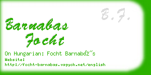 barnabas focht business card